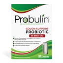 Probuline Colon Support Daily Probiotic + Prebiotic + Support Gut Health, Occasional Gas and Bloating - 20 milliards CFU - 12 souches, 30 capsules véganes