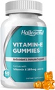 Gommies de vitamine E 268mg 400 UI, supplément naturel de vitamine E pour adultes, femmes et hommes, santé de la peau et des immunitaires, antioxydant, saveur orange, 60 comte