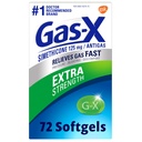 Gas-X Extra Strength Gas Relief Softgels with Siméthicone 125 mg for Bloating Relief - 72 Compte