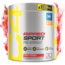 C4 Ripped Sport Pre Workout Punch en poudre de fruits - NSF certifié pour le sport + Zero Sugar Preworkout Supplément d'énergie pour les hommes et les femmes - 135mg caféine + perte de poids - 30 portions