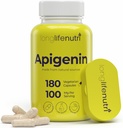 LongLifeNutri Apigenin 100mg – Bioflavonoïde naturel de l'extrait de camomille, 180 Capsules végétariennes, Supplément pour le sommeil, l'humeur et la relaxation, 6 mois d'approvisionnement, GMP certifié, Fabriqué aux États-Unis