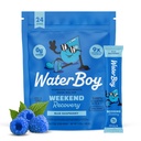 Waterboy Weekend Recovery (en anglais seulement) 3 200mg Électrolyte Powder Packets (en anglais seulement) Ginger + L-Theanine + Vitamines (en anglais seulement) Pas de sucre, tout naturel, sans gluten