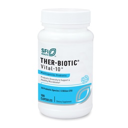SFI Health Klair Labs Ther-Biotique Vital 10 - Probiotique multistrain avec Lactobacillus, Bifidobacterium et plus - Soutien Gut Health, un microbiome équilibré et fonction immunitaire (100 capsules)