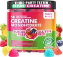 novomins Creatine Monohydrate Gommies 5000mg pour les hommes et les femmes, Chewables Creatine Monohydrate pour la force musculaire, Constructeur musculaire, Boost énergétique, Supplément de pré-entraînement(120 Nombre)
