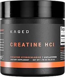 Kaged Creatine HCl poudre, non aromatisé, Muscle Building and Recovery Supplément, formule brevetée, poudre hautement soluble, 75 portions