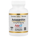 California Gold Nutrition Astaxanthine, antioxydant caroténoïde, AstaLif Pure islandais biologiquement actif 99% isomère, 12 mg, 120 Veggie Softgels