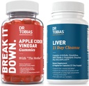 Dr Tobias foie 21 jours de nettoyage et de cidre de pomme Gummies - soutient la santé digestive et le foie Detox, végétalien, non-OGM