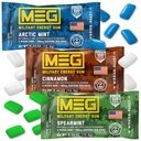 Gum MEG - Énergie militaire 100mg de caféine par pièce - Boîte d'échantillons de 15 pièces - Énergie et mise au point pour stimuler la performance