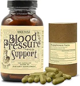 Medicine Man Plant Co. Soutien de la pression artérielle 120 capsules - Pilules à base de plantes naturelles avec Hawthorn, Rosella Hibiscus et Ginger - Supplément biologique et à base de plantes