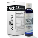 Waiora Trace Minerals Essentiels Aide Remplir Mineral perdu/dépleté 60+ Ionic Trace Minerals Corps de soutien Fonctions vitales, pH Balance Plus Electrolytes pour l'hydratation (1 Bott / 48 serv)