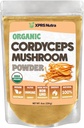 XPRS Poudre de champignons Cordyceps bio Nutra - Champignons Cordyceps Premium - Supplément de poudre de champignons Cordyceps pour l'énergie et le soutien immunitaire - Cordyceps de champignons amis végétaliens (8 oz)