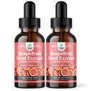 Extrait de graines de pamplemousse GSE liquide - une goutte par jour - Extraction de graines de raisins super concentrées gouttes liquides riches en bioflavonoïdes et polyphénols pour Gut Health & Immune Support - 2 Pack Bundle - 120 jours