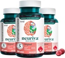 Cerveau d'origine Neuriva Soutien à la santé Gommies de fraises (50 comtes), Soutien au cerveau avec Phosphatidylserine & Décaféiné, Cherry à café prouvé cliniquement (paquet de 3)