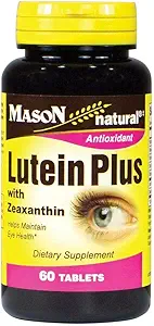 Mason Natural Lutein Plus avec Zeaxanthin pour les comprimés de santé oculaire, 60 comtes