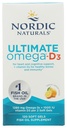 Nordic Naturals Ultimate Omega-D3, Saveur de citron - 120 gels mous - 1280 mg Omega-3 + 1000 UI Vitamine D3 - EPA & DHA - Promotion de la santé cérébrale, cardiaque et immunitaire - 60 portions