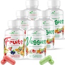Capsules de fruits et légumes - Superaliments naturels emballés avec des vitamines et minéraux - Suppléments de fruits et légumes pour adultes Pack de 6, 90 capsules