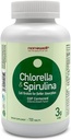 NANOWELL Chlorella & Spiruline 720 Comprimés - Chlorella, Spiruline, Antioxydants, Vitamines, Riche en protéines, Mur cellulaire brisé (720 Nombre)