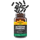 Country Life Activated Capsules de charbon de coco biologique, 260mg – Supplément de charbon naturel pour le gaz et le dégel, sans gluten, 180 capsules végétaliennes