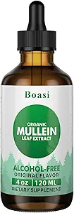Teinture de la feuille de Mullein de 120ml - Nettoyant pulmonaire - Détox pulmonaire végétalien - gouttes de soutien respiratoire et immunitaire - Supplément naturel Extrait liquide 4 fl.oz. Chlorophylle