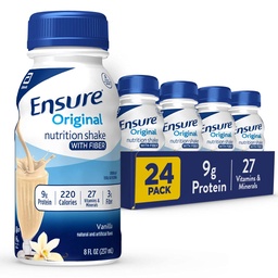 S'assurer que la nutrition originale de la vanille agite avec la fibre de la petite farine agite prêt à boire, 9g de protéines, 27 vitamines et minéraux 8 fl oz - 24 Pack