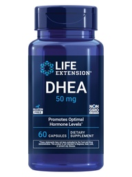 Prolongation de la durée de vie DHEA 50 mg – Supplément d'équilibre hormonal, mémoire, masse musculaire et soutien de la densité osseuse, lecteur de sexe sain, sans gluten, sans OGM, 60 capsules
