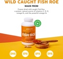 Paleovalley Wild Caught Fish Roe - DHA/EPA, Omega à spectre complet -3 Acides gras - Inflammation, vision, humeur, augmentation de l'immunité - 28 portions