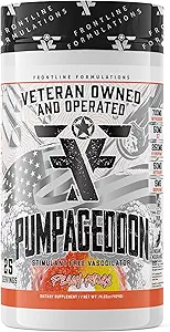 Pumpageddon, Poudre de pré-entraînement non Stim, Travaux explosifs, Endurance insane, Pompes de fractionnement de peau, Vétéran possédé et exploité, Emballage Mai Vary (25 Serviettes, Anneaux de pêche)