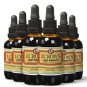 Solution d'iode de J.CROW'S® Lugol 2% 2 oz (6 bouteilles) – Iodine et iode de potassium de qualité supérieure, extrait naturel de saumure liquide, sans gluten et sans alcool, sans expire - 1200 gouttes