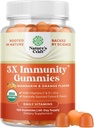 Natures Craft Vegan Organic Immune Support Gommies - D3 Zinc et vitamine C Gommies pour adultes Immunity - Vitamine D biologique pour adultes Immun Support Supplément sans gluten et non-OGM (60 portions)
