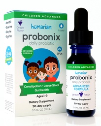 Probiotiques liquides avancés de Probonix Humarien pour les enfants 30 livres et plus - Des gouttes probiotiques pour les enfants de 8 étapes pour fortifier la santé, l'immunité et plus - 30 jours d'approvisionnement - Saveur de raisin savoureux