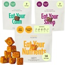 GEM Bite lot complet de variétés courantes avec multivitamine quotidienne (14 bits), froid-out calme (7 Chews) et aide au sommeil profond (7 Chews)