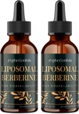 Supplément gouttes de berbère liposomale 3000mg - Activateur AMPK à haute absorption, Complexe Berbère Bio avec Ceylan Cinnamon & Ginger pour Immune & Digestion (4 fl oz)