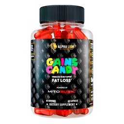 ALPHA LION gagne des bonbons, des pilules supplémentaires qui soutiennent la perte de poids, l'appétissant suppresseur, le kéto-diète, la diminution de la graisse corporelle, l'amélioration de l'énergie et des performances d'entraînement, 60 capsules (MitoBurn®)