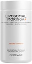 Codeage Moringa+ Liposomique Supplément, 400mg Moringa 50:1 Extrait - 20 000mg Moringa Oleifera Équivalent Feuille - Turcuma, Ashwagandha, poivre noir, approvisionnement de 3 mois, poudre de Moringa végétalien - 180 capsules