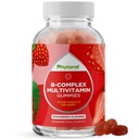 Complexe de vitamine B pour adultes et enfants - Complexe de vitamines B avec la thiamine, la riboflavine, la niacine, 6, 12 et le folate - Supplément mélange pour le système nerveux soutenir l'énergie et haute résistance - 60 gommes