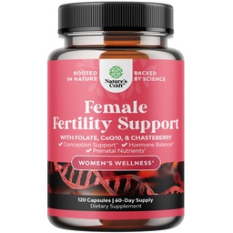 Supplément de fertilité pour les femmes ayant des multivitamines prénatales - Soutien de fertilité féminine avec prénatal Choline Inositol Folate Chasteberry et CoQ10 Mélange de fertilité pour promouvoir la conception plus rapide