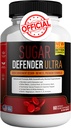Sugar Defender Ultra - Formule avancée avec vitamines, minéraux, feuille de Banaba, et plus - 60 capsules, végétalien, non-OGM, sans gluten (1)