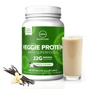 MRM Nutrition Veggie Protéine avec Superfoods - Vanilla Flavored Protéine Poudre pour femmes et hommes, 22g de protéines végétales, acides aminés et enzymes digestives, sans gluten et sans lait - 33 portions