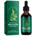 Gouttes de Mullein pour les poumons, Extrait de feuille de Mullein avec chlorophylle, Extrait de feuille de Mullein pour le nettoyage pulmonaire et le soutien respiratoire