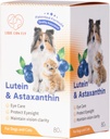 Lutéine pour chiens et supplément pour les yeux de chat Astaxanthine All Natural Ingredient Human Grade Support Tear Stain Immune,Lutéine provenant des États-Unis, Améliorer la vision antioxydants santé- 2,8 Oz
