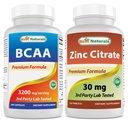 Meilleurs naturels BCAA 3200mg & Citrate de zinc 30 mg