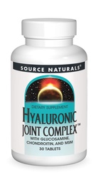 Source Naturals Complexe articulaire Hyaluronique avec Glucosamine, Chondroïtine et MSM - 30 comprimés