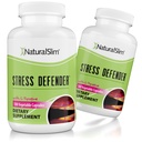 NaturalSlim Stress Relief Supplement - Stress Defender, High Cortisol Reducer, Control Cravings, Sleep & Metabolism Support avec vitamine B5 Acide pantothénique et L Tyrosine 180 Capsules végétales 2 Pack