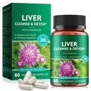 Nettoyer le foie Detox & Repair - Supplément à base de plantes de soutien du foie pour la santé avec le chardon de lait, l'écrevisse, le curcumin curcumin, le dandelion et plus - 60 Caps phyto liquides végétaliens
