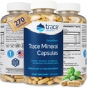 Trace Minerals Capsules de ConcenTrace à faible teneur en sodium - Supplément pour soutenir la santé osseuse et l'énergie corporelle - Supplément de soutien à l'hydratation saine et aux électrolytes - 270 capsules (90 portions)