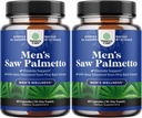 Saw Palmetto pour les hommes avec Beta Sitostérol - Saw Palmetto Extract Prostate Supplément de soutien pour la santé des hommes et le meilleur contrôle de Bladder Plus Restaurer le complément de cheveux pour la santé des cheveux pour les hommes - 2 Pack