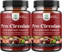 Suppléments de soutien de la veine Jambe et veines - Supplément de circulation du corps complet pour les veines d'araignée et de varice et un débit amélioré avec extrait de châtaigne de cheval et des flavonoïdes - Minicapsules Vegan Non-OGM (2 mois)