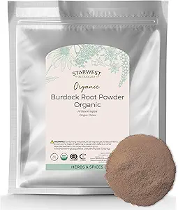 Starwest Botanicals Poudre de racine de dard biologique - Source naturelle d'antioxydants, Herbe molle pour thé, riz, soupe et ragoûts, Casher certifié, Non-OGM - Bulk 1 lb Sac