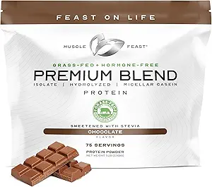 Muscle Feast Premium Blend Toutes les poudres de protéines de lactosérum naturel sans hormones, chocolat, 5lb