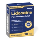Sumifun 4% Patchs de soulagement de la douleur Lidocaine - OTC Force maximale – Flexible et longue durée, 18-Count Patchs de Lidocaine pour le dos, le cou, le muscle, la douleur articulaire - Patch de douleur non parfumé